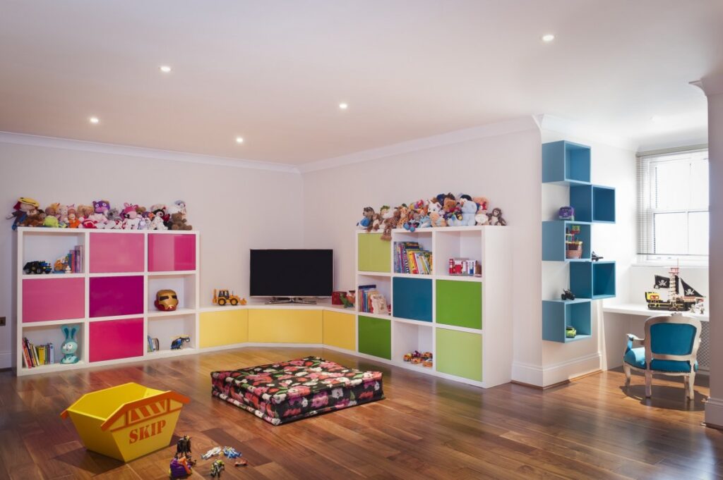 kids-room-furniture-beautiful-white-pink-blue-green-wood-modern-design-kids-play-rooms-storage-cabinet-wood-oak-tv-corner-toys-dolls-furniture-at-kids-room-as-well-as-garage-storage-cabinets-plus-met