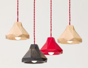 Wood Painted Pendant Lights With Bulbs