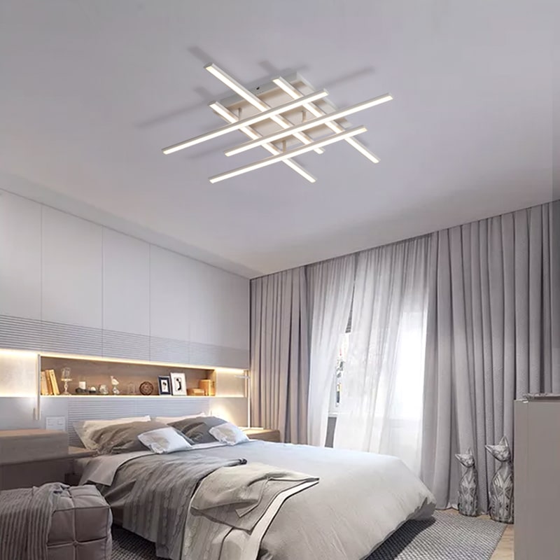 Crossed Lines Modern Ceiling Light, Unique Ceiling Lights For Bedrooms
